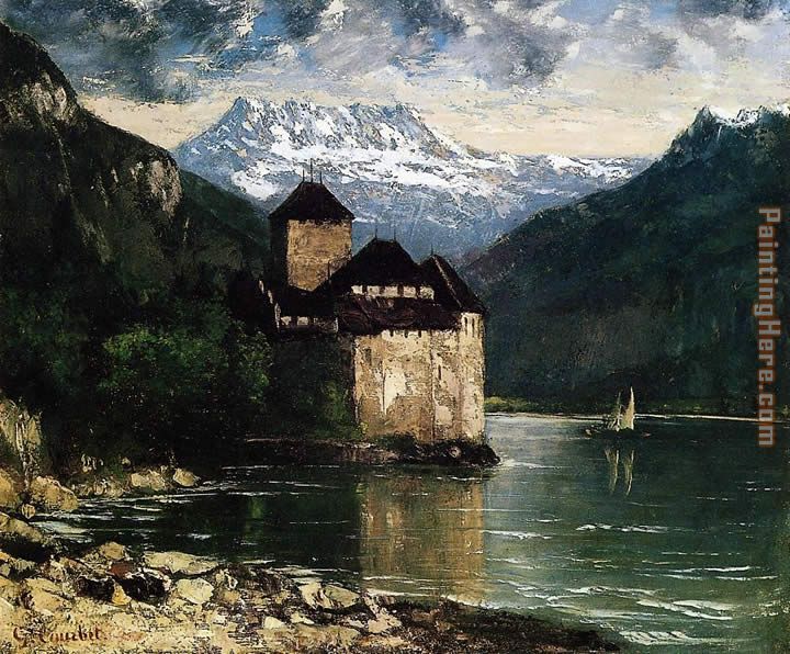 Ch_teau of Chillon 2 painting - Gustave Courbet Ch_teau of Chillon 2 art painting